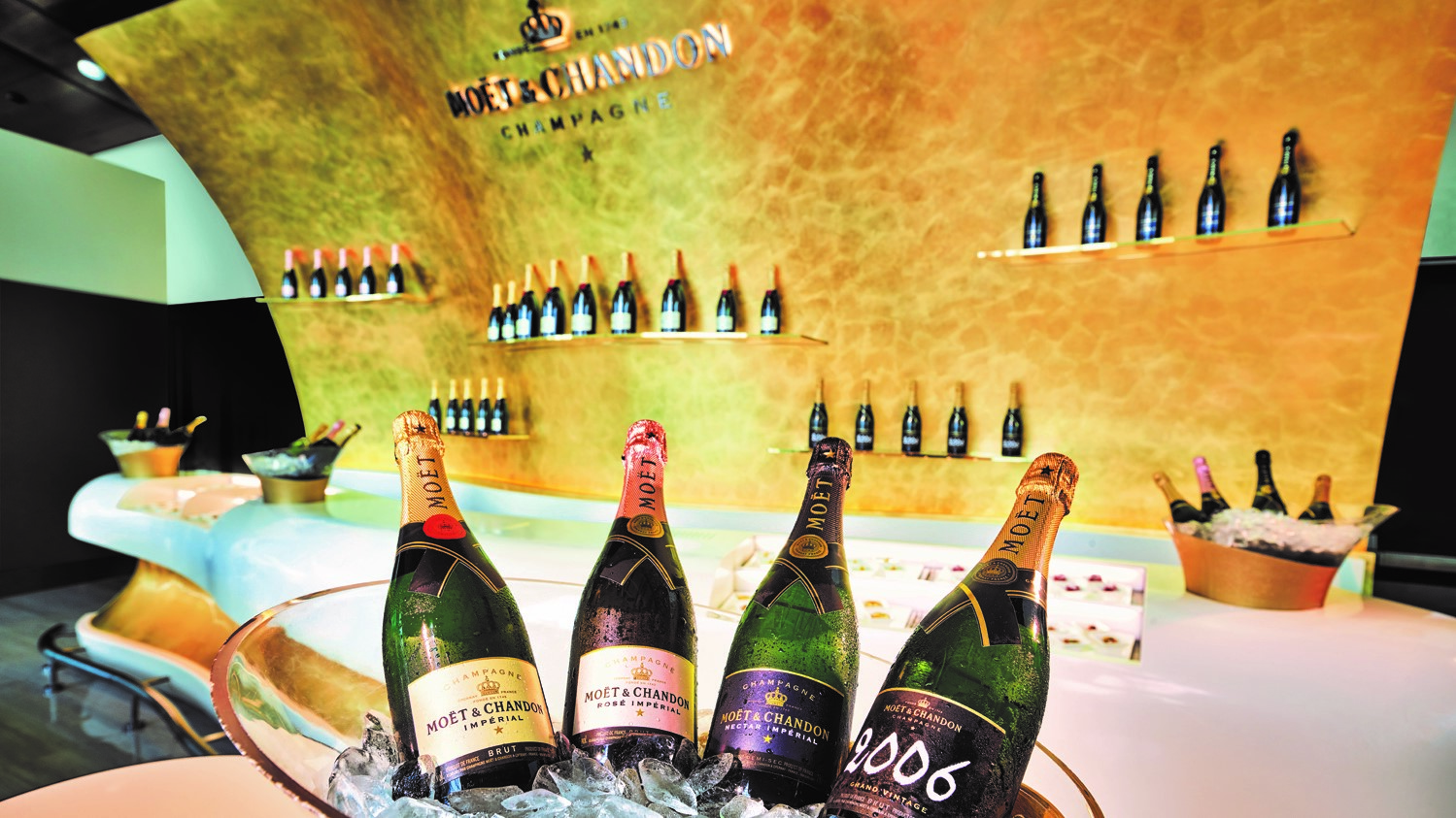 Four different MOET A CHANDON