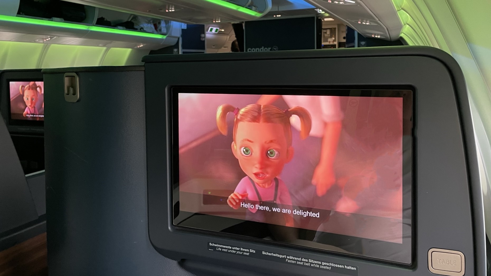Airline review Entertainment - Condor - 1