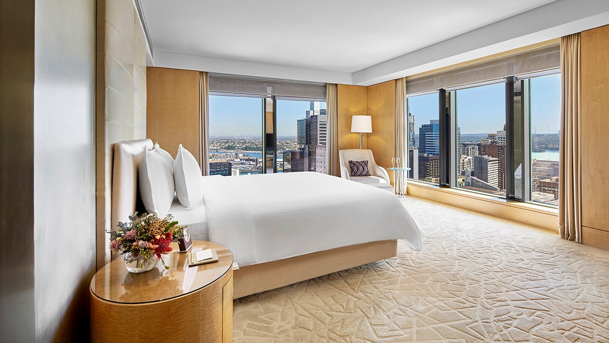 bedroom at The Fullerton Hotel Sydney