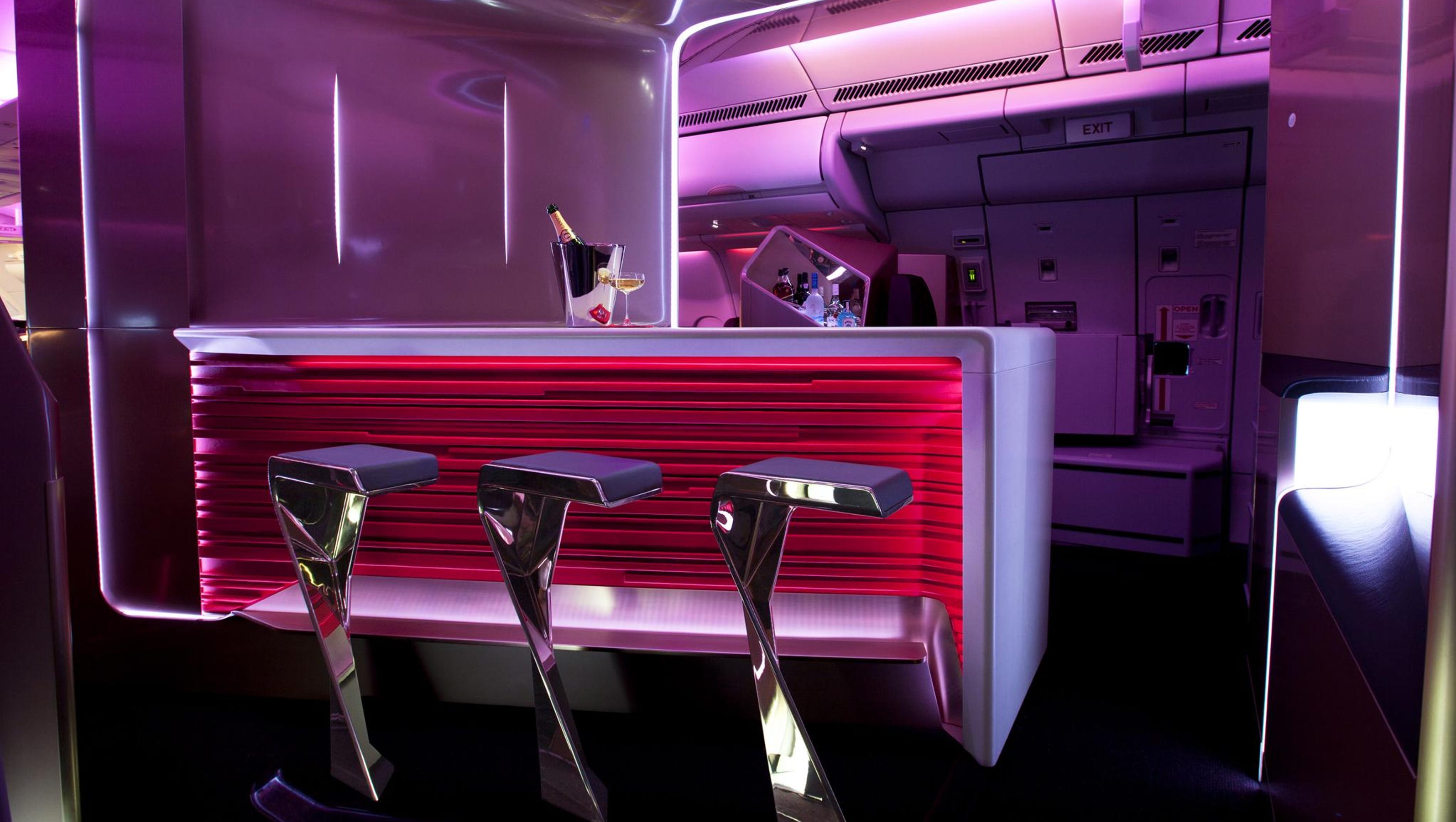 Businessclass lounge at Virgin Atlantic