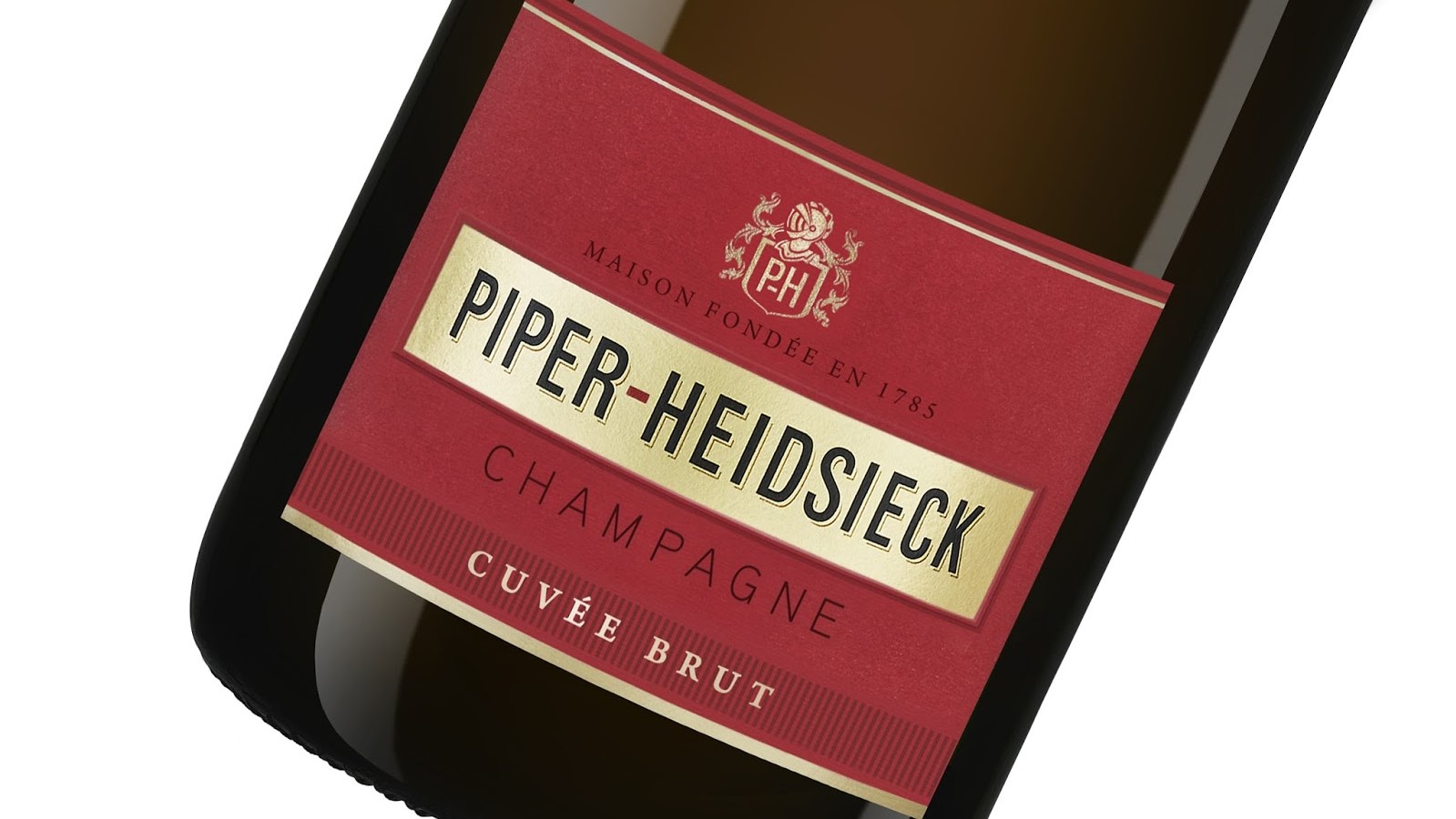 A red flask of PIPER HEIDSIECK CHAMPAGNE