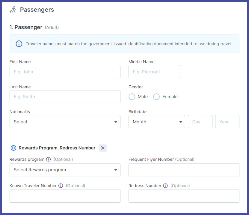 Add Your Known Traveler Number - BusinessClass.com - Add Your Known Traveler Number