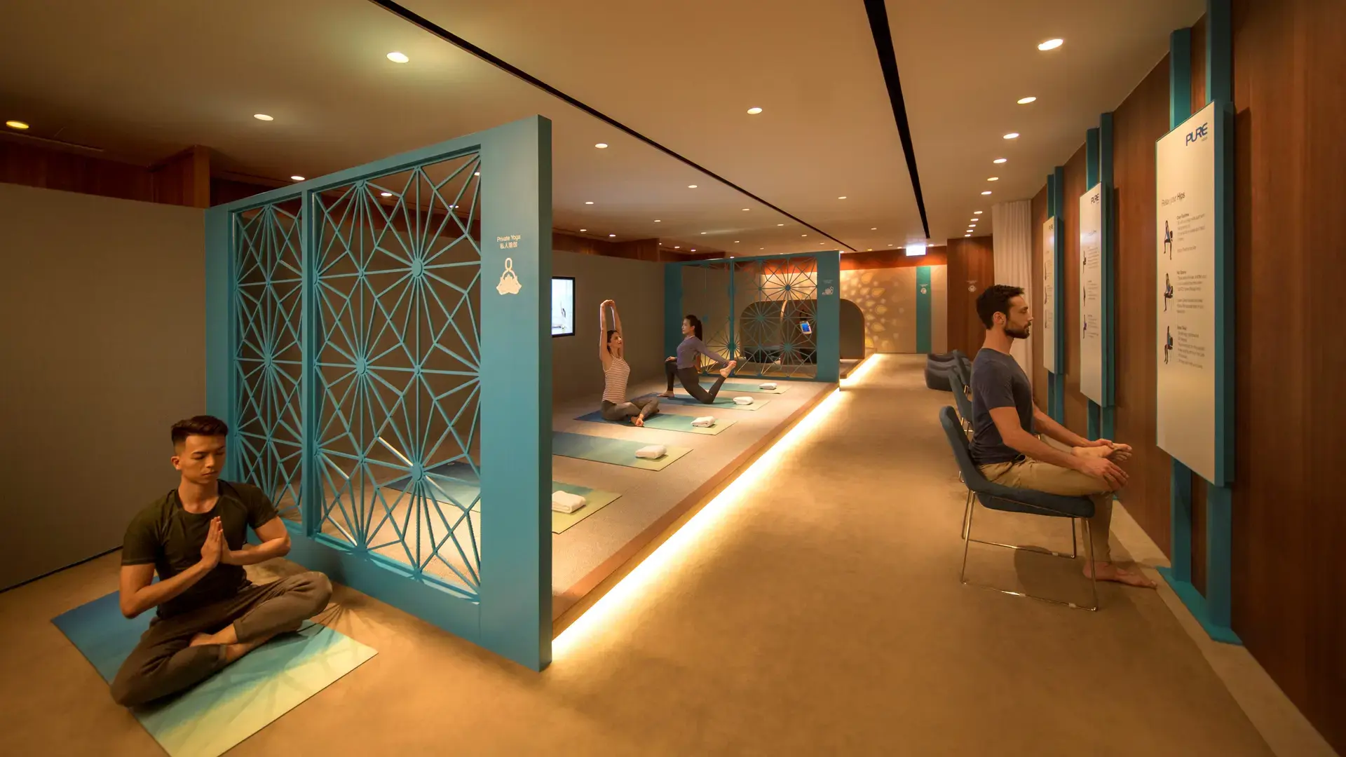 relaxation room at Cathay Pacific – The Pier, Business Class Lounge, Hong Kong International Airport