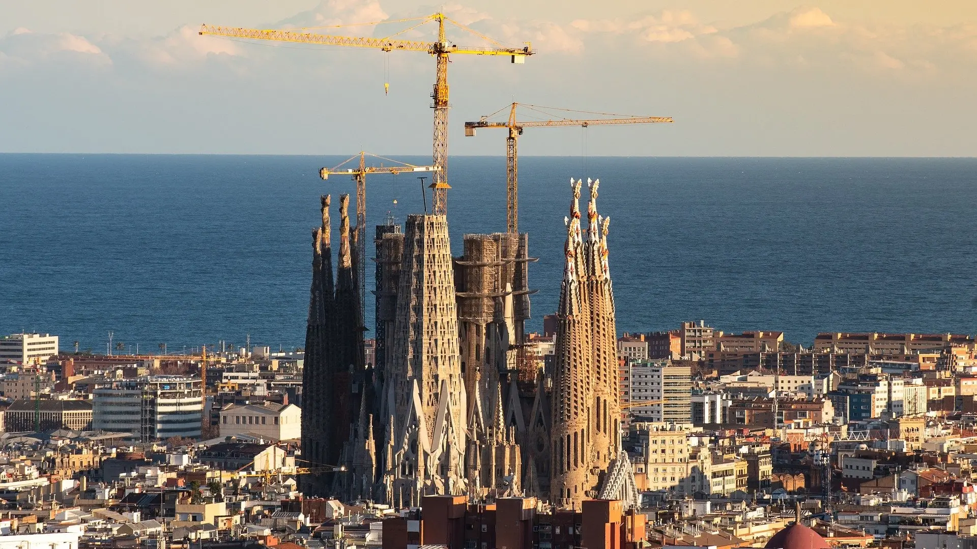 The Sagrada Familia still in progress.